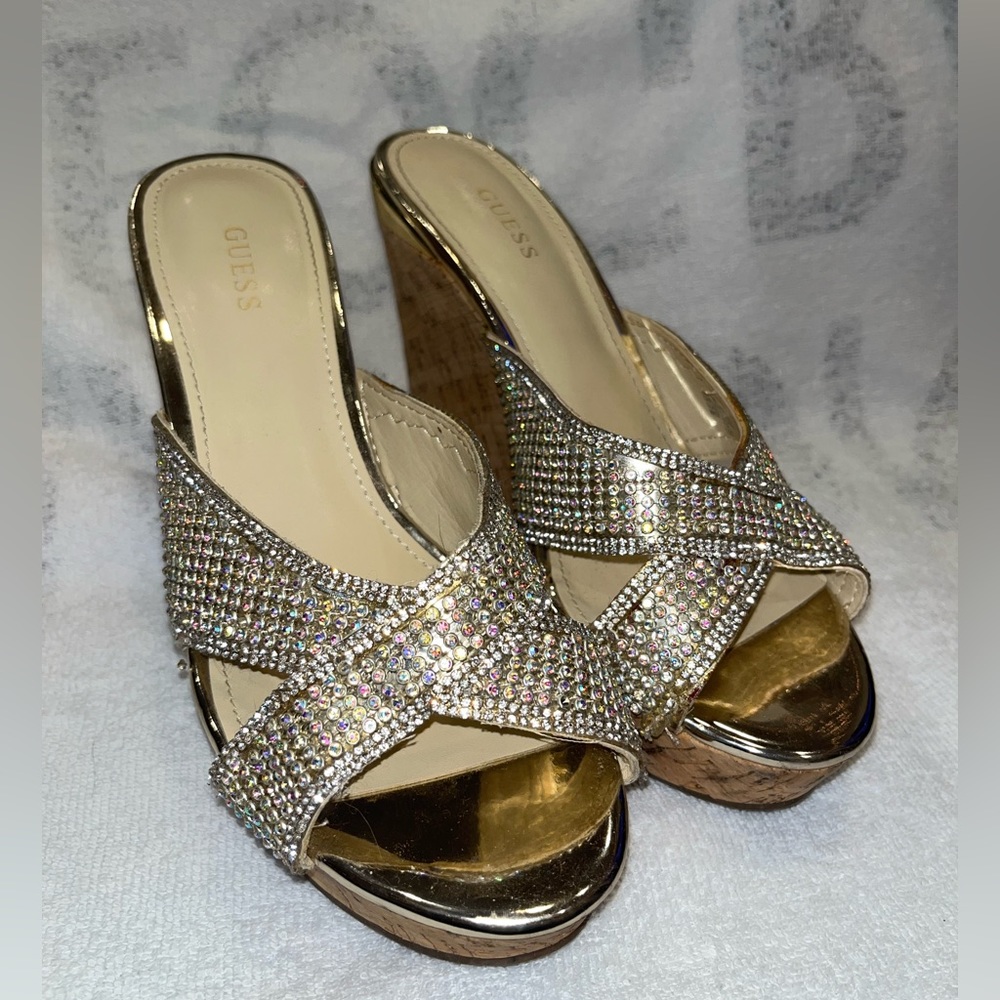 Guess Sparkly Wedges. Size 8